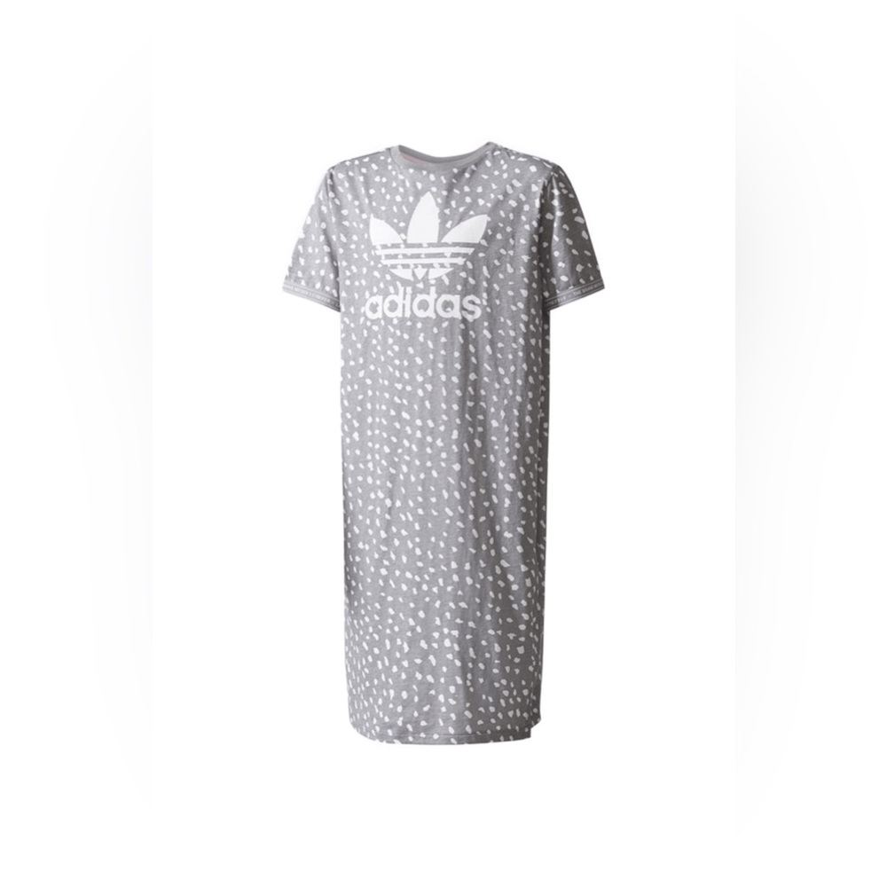 ADIDAS 🩶 Dot Pattern T-Shirt Dress - Picture 2 of 11